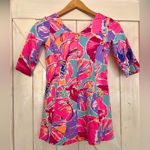 Girls L (8-10) Virbant knit Lilly dress. 3/4 sleeve above knee. Stunning on!